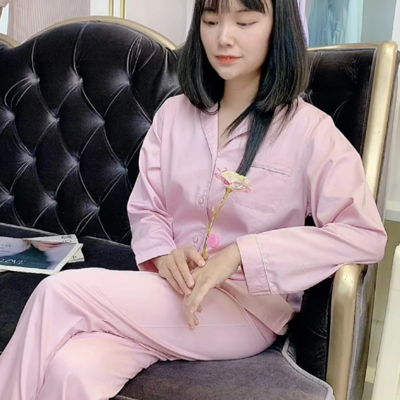 天丝睡衣男女士夏季棉短袖长裤家居服夏天薄款夏款加大码套装