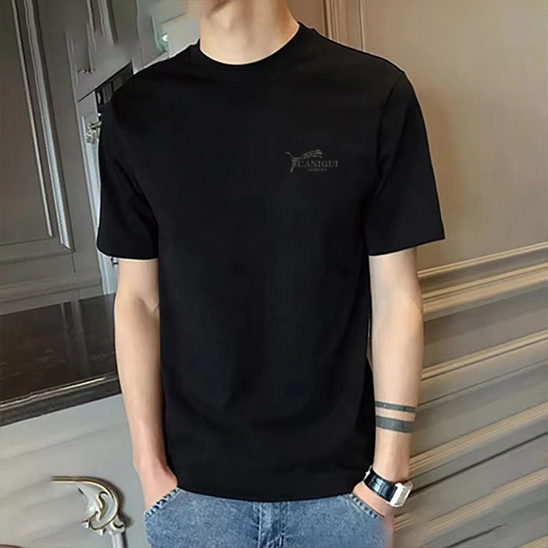 【啄木鸟】长绒纯棉男士T恤短袖运动休闲百搭大码男打底衫全棉半袖T