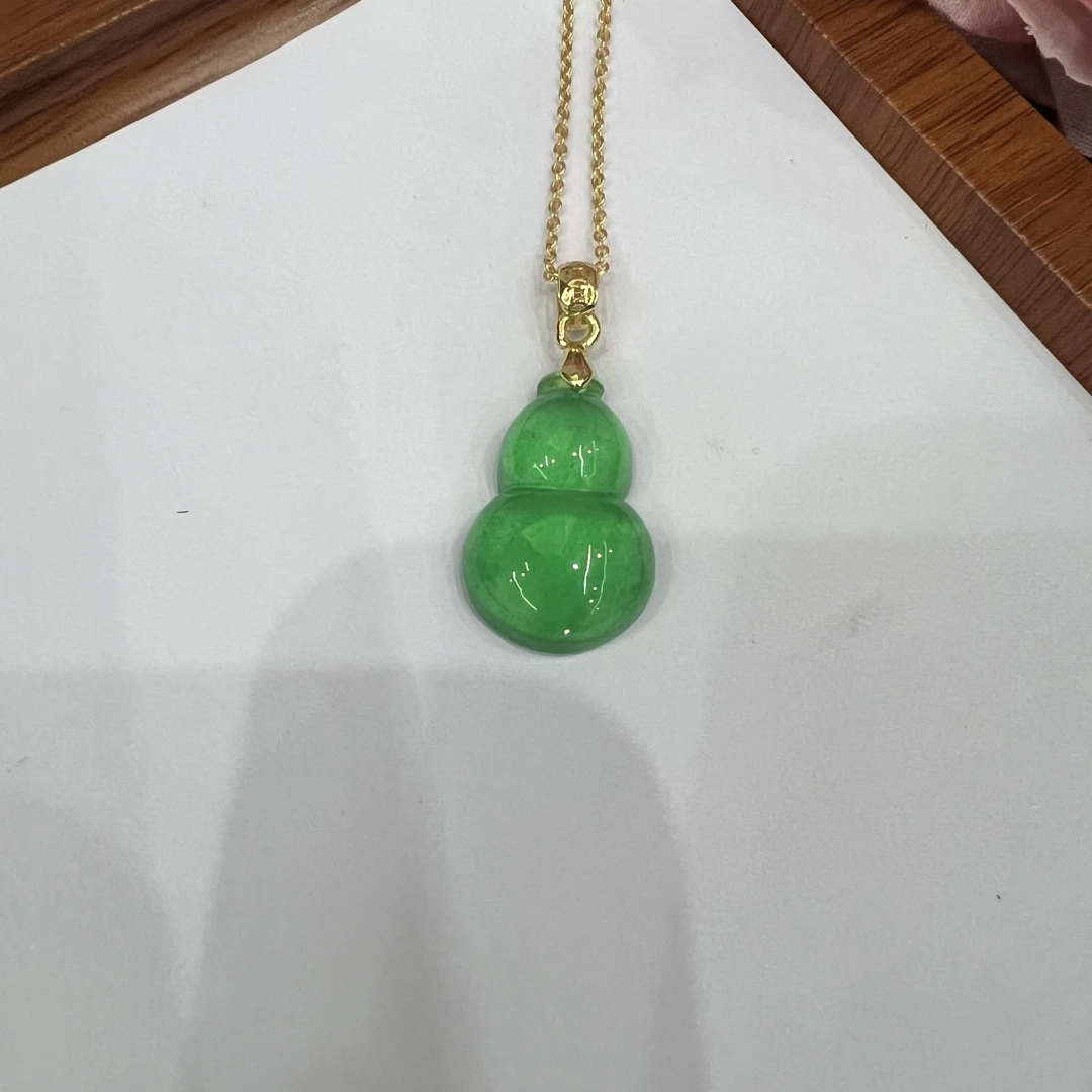 高定珠宝满绿葫芦吊坠RX600S0838