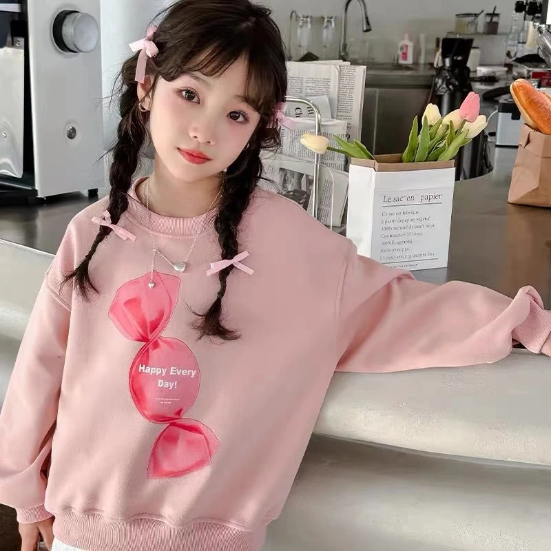 玥玥家~春秋款大糖果宽松时尚休闲百搭潮童女孩卫衣