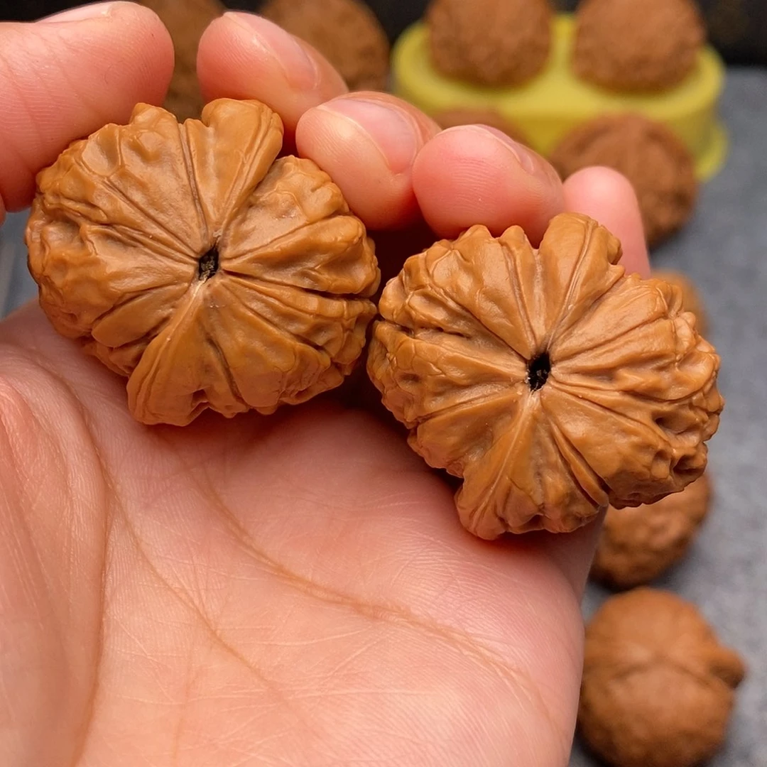 文玩核桃把件甲骨文35全品