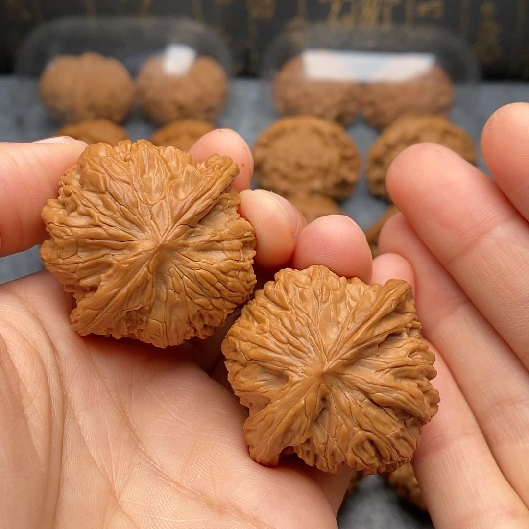 文玩核桃把件三无山地磨盘40全品