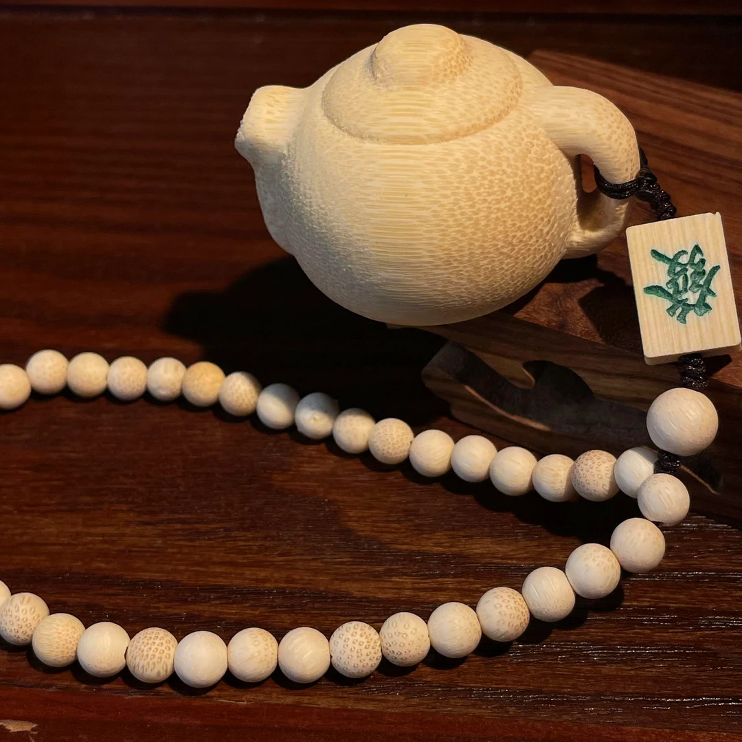 【御泓轩】把把壶摆件带绿發配饰 实心竹雕刻精品     宠粉浮力必拍