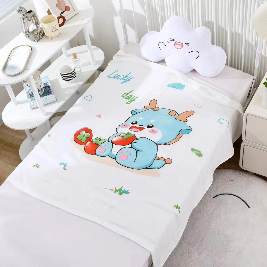 婴儿夏季凉感丝盖毯夏季薄款竹纤维新生宝宝儿童空调被