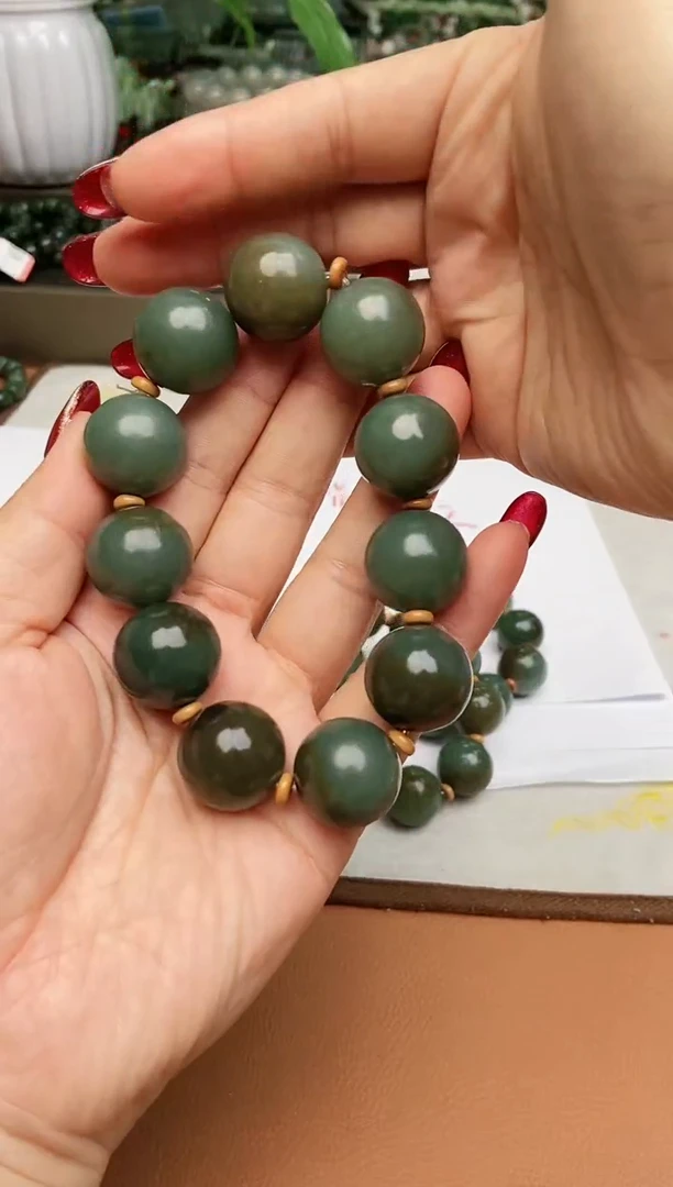 【闪购商品】和田玉手串未镶嵌纯天然且末蓝20