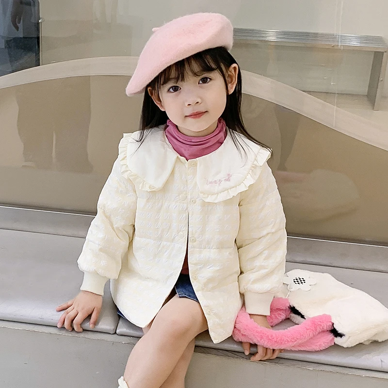 古丫儿童新款秋冬洋气男童女童羽绒服纯色保暖休闲轻薄上衣