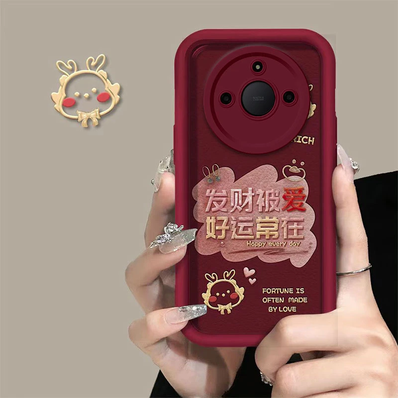 爱财爱己荣耀X40手机壳X40I金刚砂防摔全包镜头磨砂软天眼ins