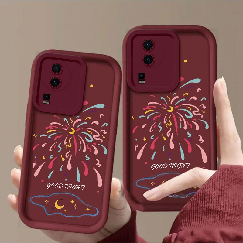 绽放烟花IQOONEO7手机壳IQOONEO7SE天眼防摔全包磨砂潮ins