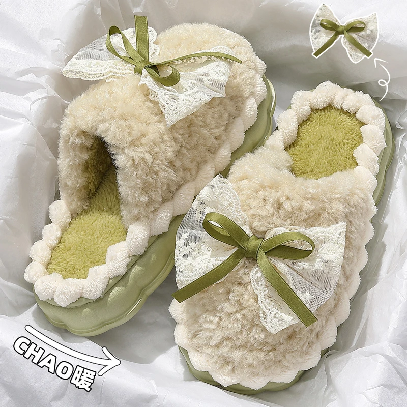 棉拖鞋女款秋冬季2025新款居家室内厚底防滑毛毛绒保暖卡通棉拖女