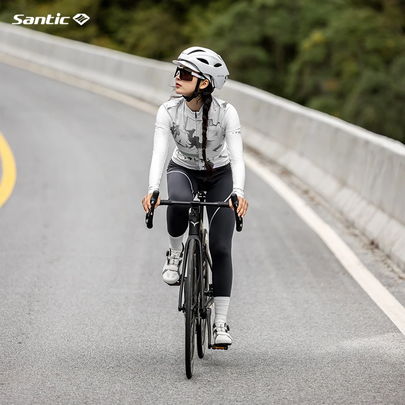 Santic/森地客秋冬女款保暖抓绒分体裤骑行长裤安伊骑行裤冬季