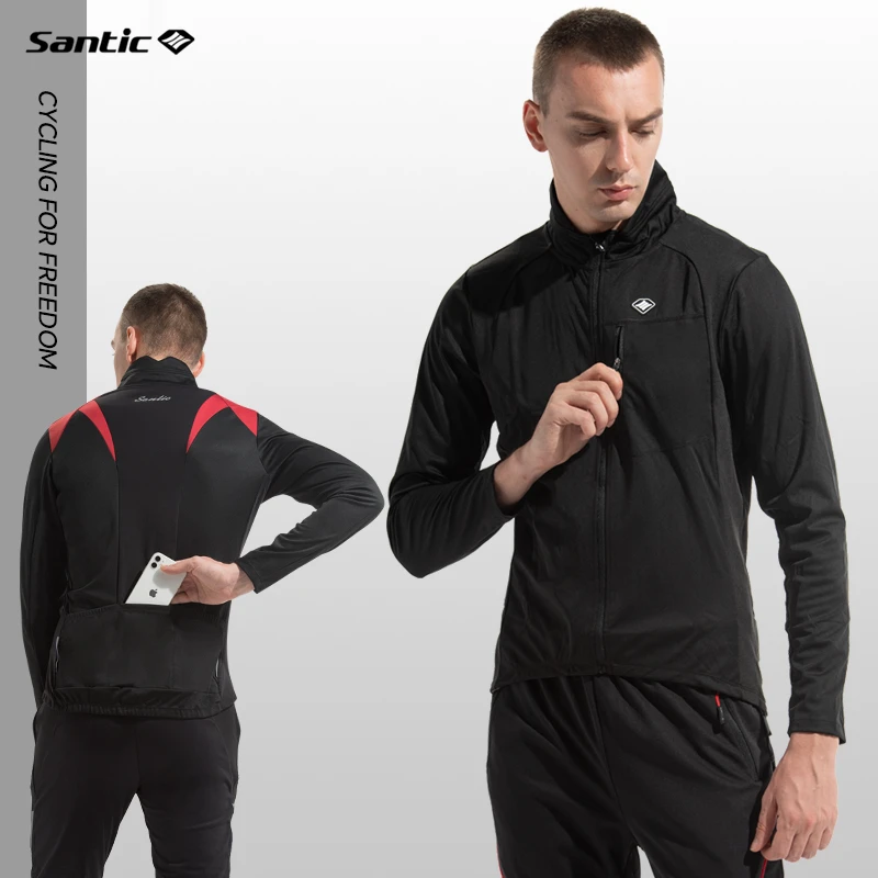 Santic/森地客男式骑行上衣 公路山地自行车防风保暖单车服外套