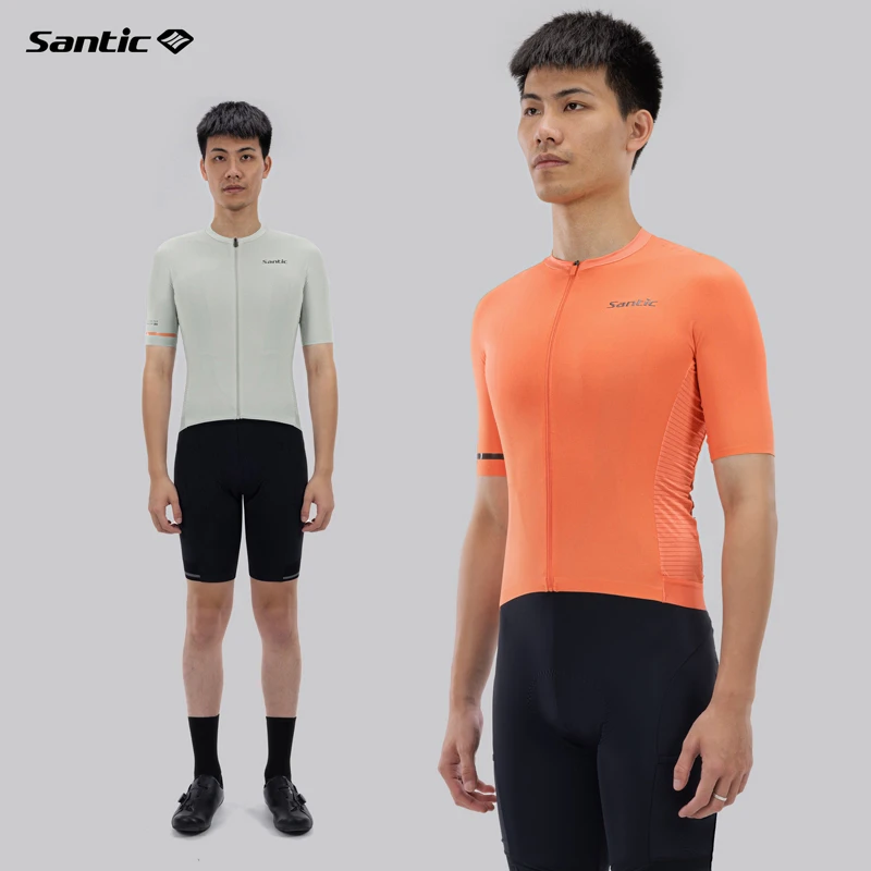 Santic/森地客 男式春夏骑行短袖上衣 公路自行车弹力透气桑得