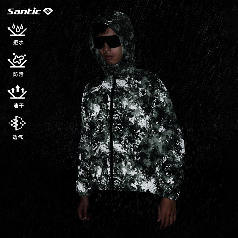 Santic/森地客男女款安全骑行雨衣自行车轻薄防水骑行服雨衣 沃森