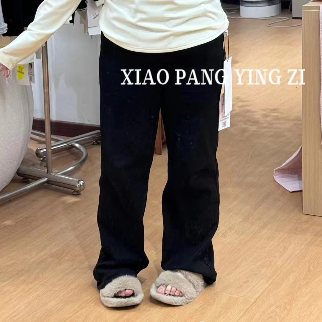 牛仔裤裤子时尚百搭黑色韩版秋季宽松显瘦