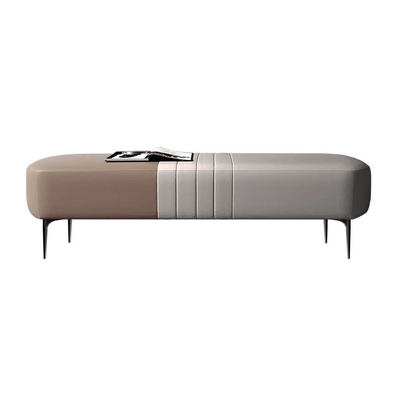 轻奢意式风格真皮卧室床尾凳衣帽间服装鞋包店休息凳长凳换鞋凳