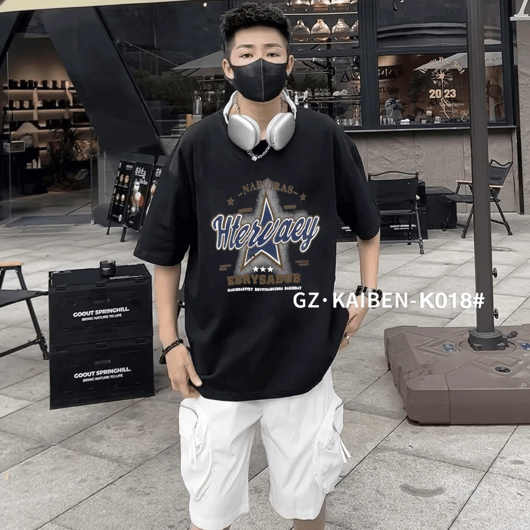 018时尚潮牌字母印花百搭短袖