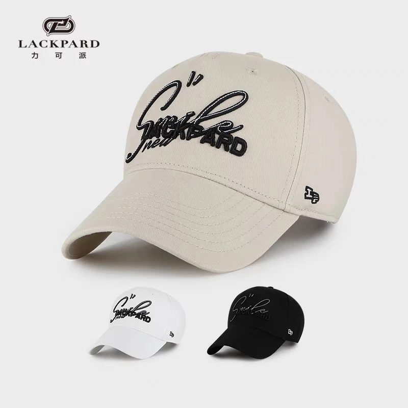 lackpard高顶帽子男士秋冬季韩版潮牌显脸小加深棒球帽防晒鸭舌帽
