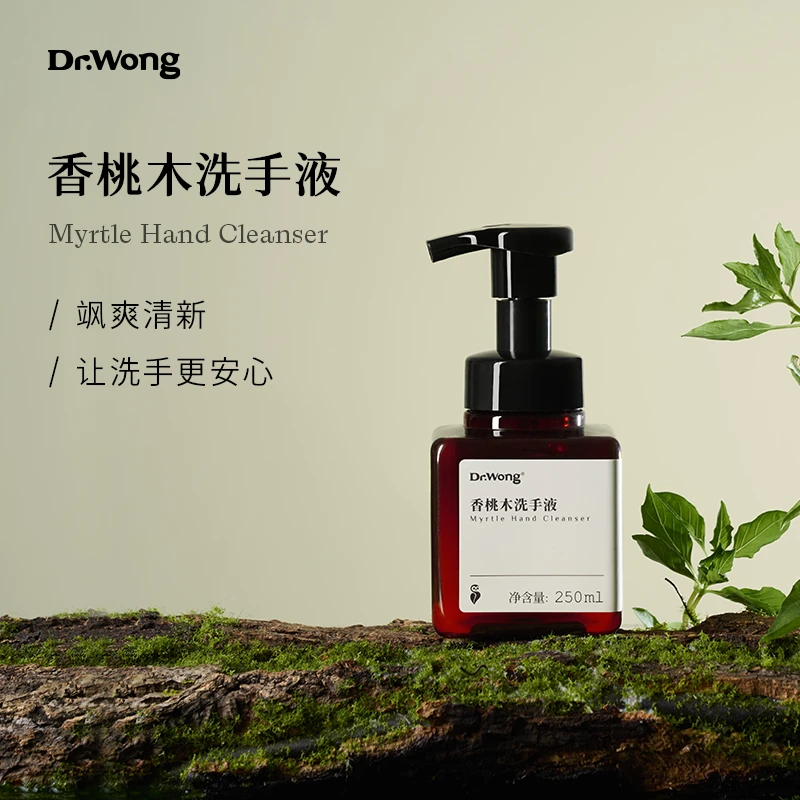 Dr.Wong香桃木洗手液清新木质香精油氨基酸表活泡沫丰富