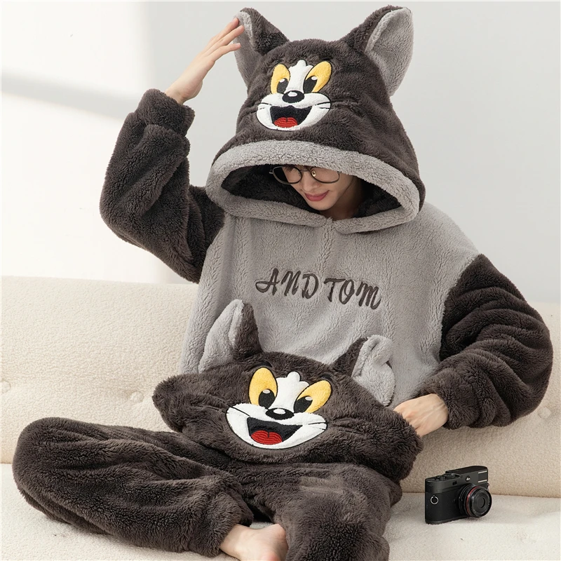 珊瑚绒睡衣男冬季加厚加绒保暖秋冬法兰绒冬天毛绒家居服两件套装