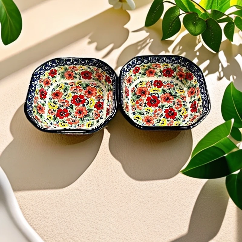 （2）高温瓷釉下彩巴黎春天4.5英寸蘸料碟家用陶瓷味碟酱碟