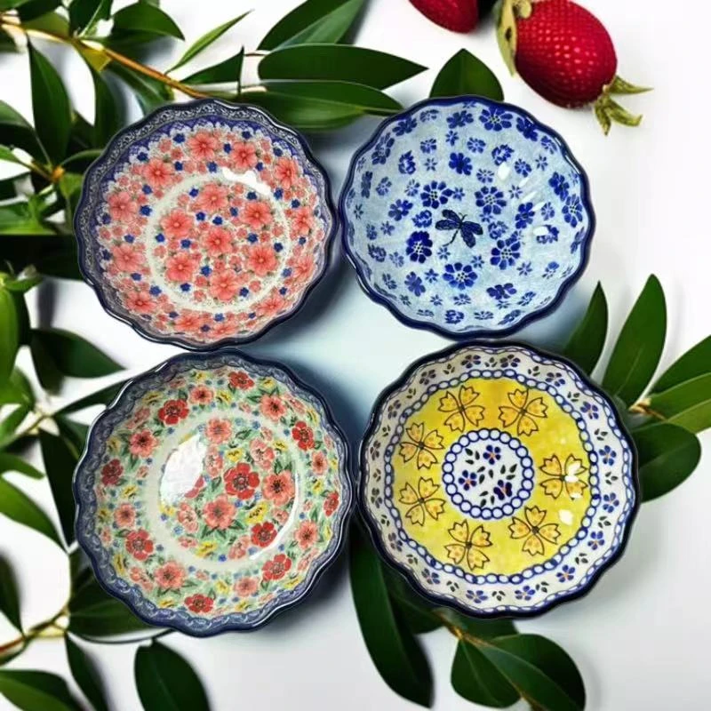 （2）波兰釉下彩四色圆深碟6英寸