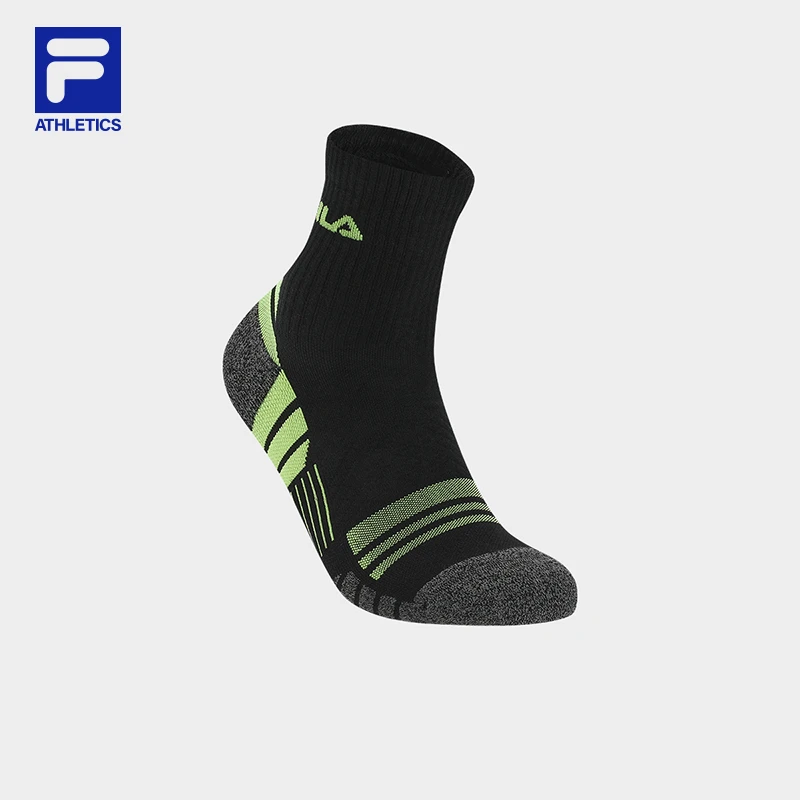 FILA 斐乐男袜中腰袜2024春新款中筒袜舒适简约健身运动袜子