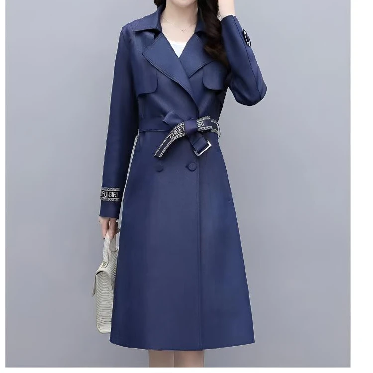 女装     春秋显瘦气质洋气时尚收腰中长款修身英伦