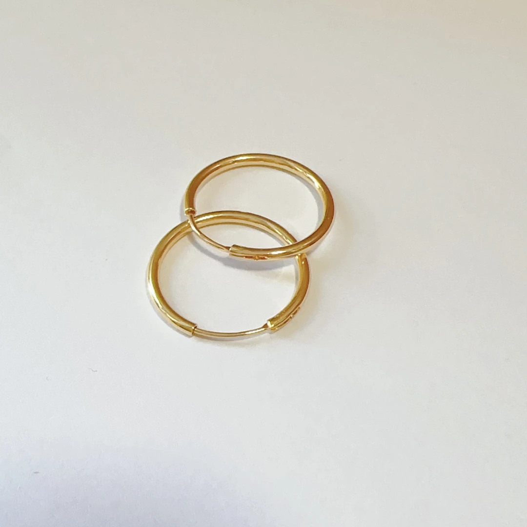 钛钢耳饰 【秋冬新款】2.5公分耳圈 时尚气质轻奢金色圈圈百搭小众