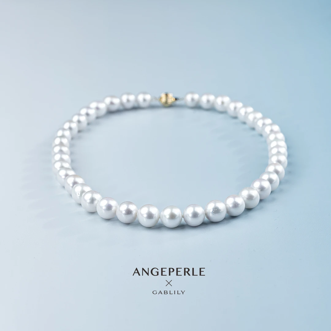 珈白丽【厚爱公主专享】甄选淡水珍珠14K金白月光项链 8.5-10.5mm