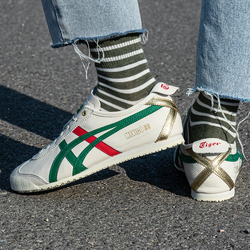 Onitsuka Tiger鬼塚虎小白鞋健身MEXICO 66男女鞋烫金休闲鞋D507L