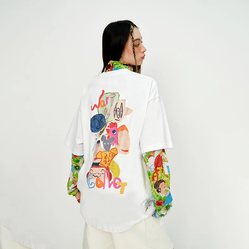 CANOTWAIT陈伟霆CNW关爱儿童艺术跨界特别款标语T恤百搭高街嘻哈