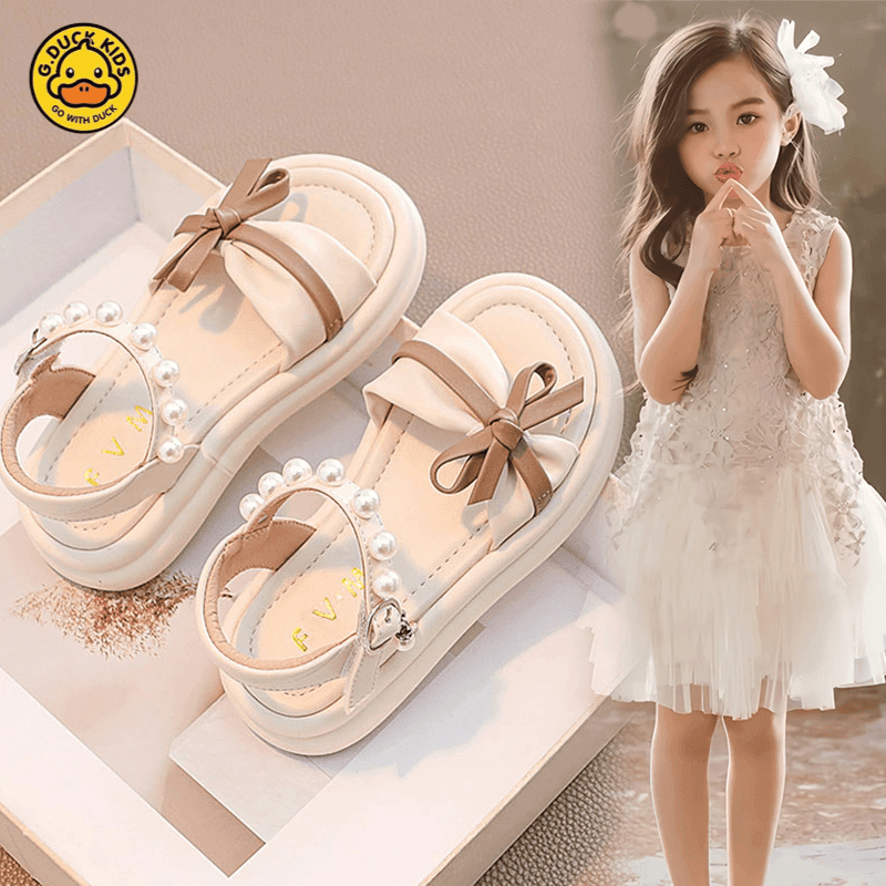 G.DUCK小黄鸭女童鞋儿童宝宝公主凉鞋2024夏款爆款大童软底沙滩鞋