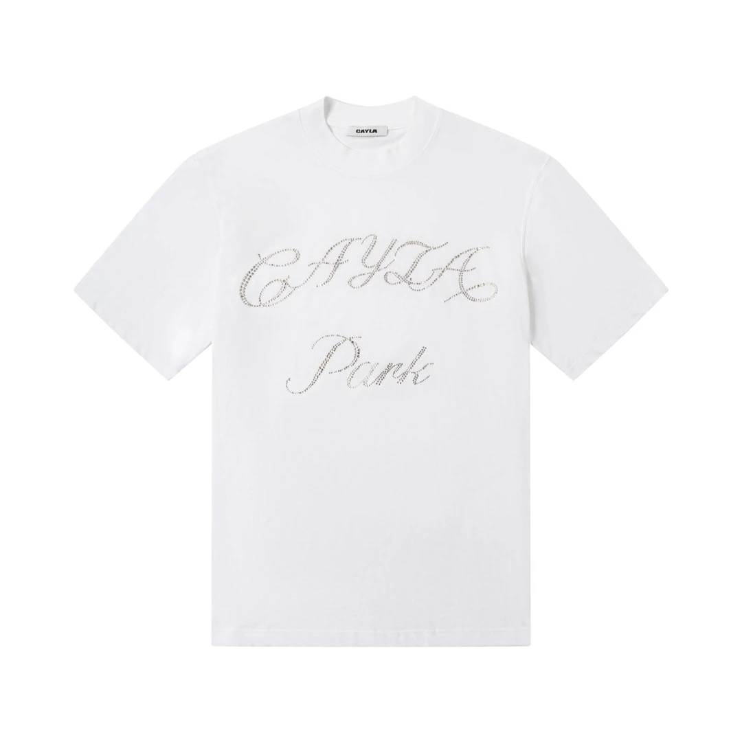 CAYLA2024SS烫钻logo休闲时尚T恤08