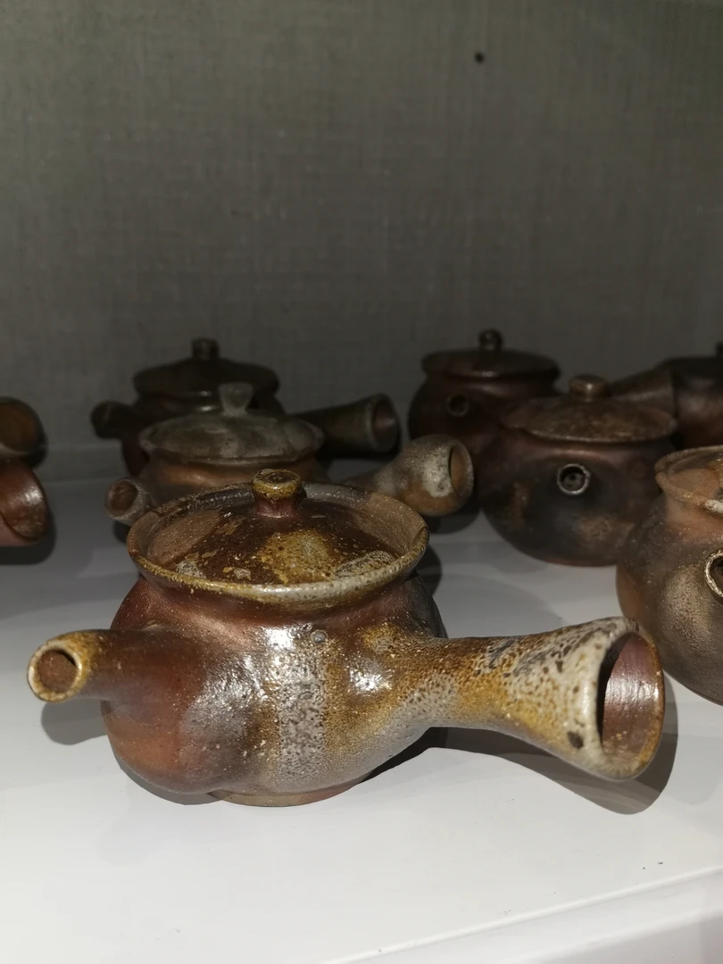 备前侧把柴岡信义大容量纯手工茶具