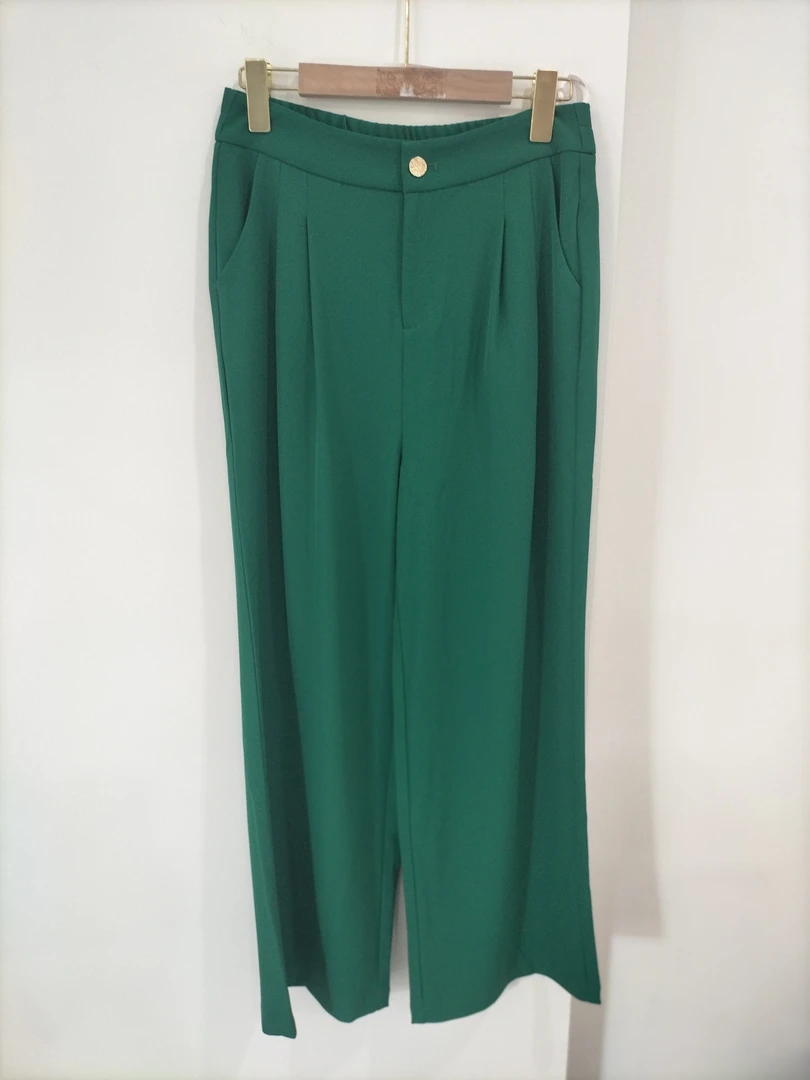 5878-亚美新款时尚高腰休闲阔腿裤