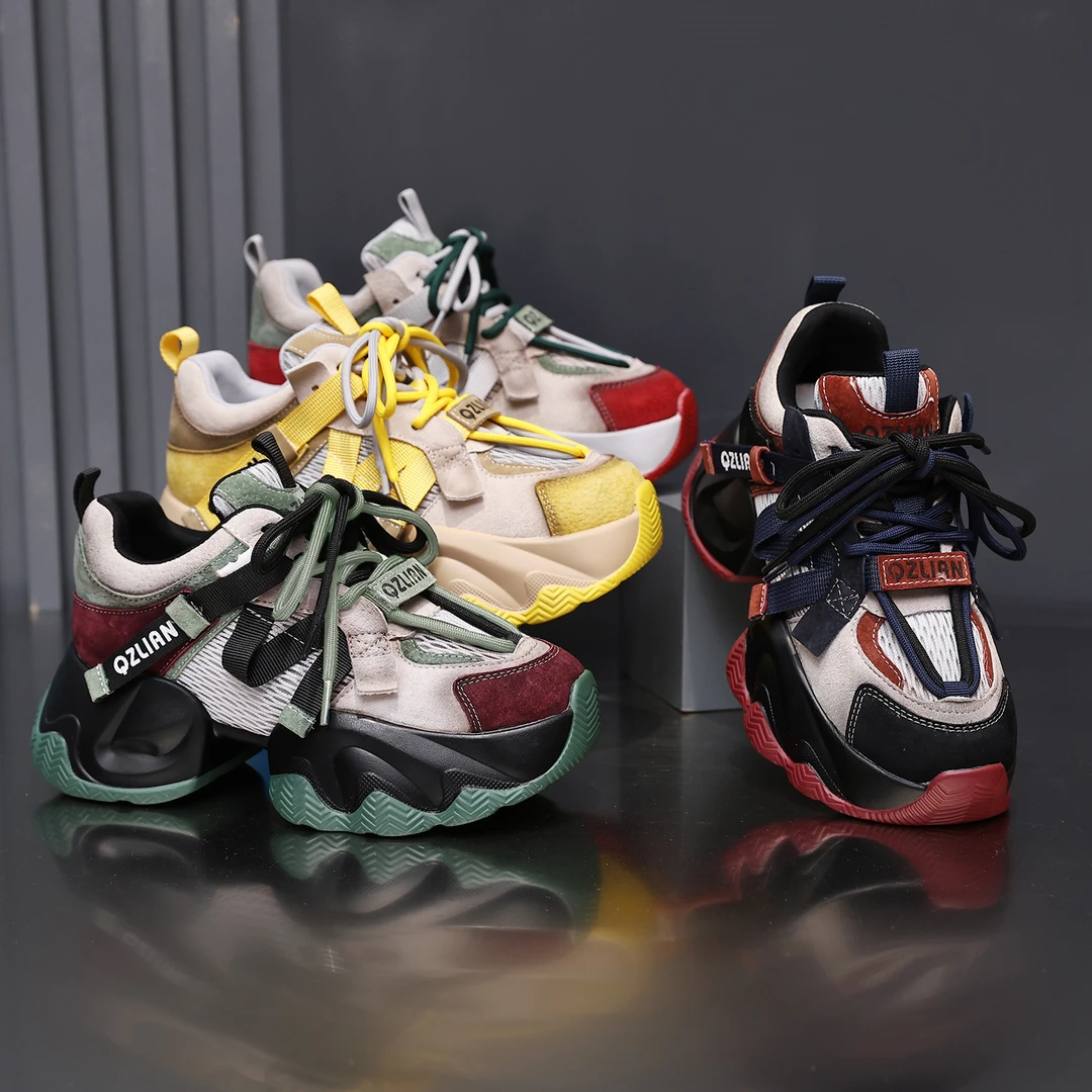 现货增高6CM2025秋季新款潮流高能感百搭厚底休闲鞋3779