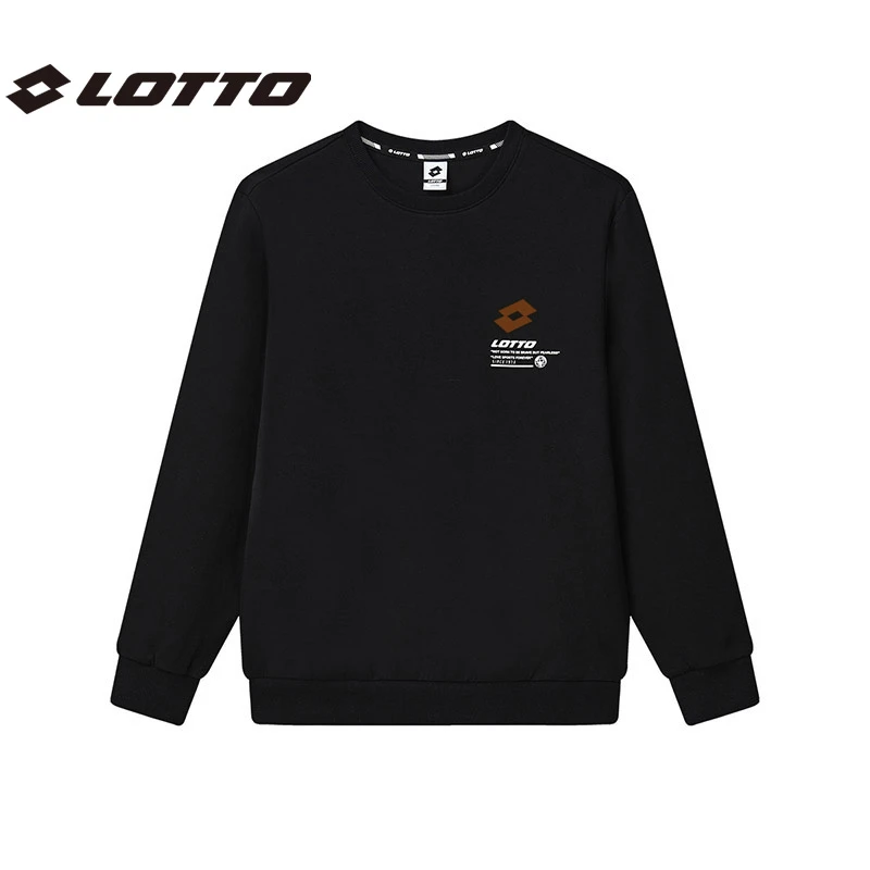 LOTTO/乐途秋冬休闲长袖圆领时尚百搭潮流套头衫印花运动卫衣上衣