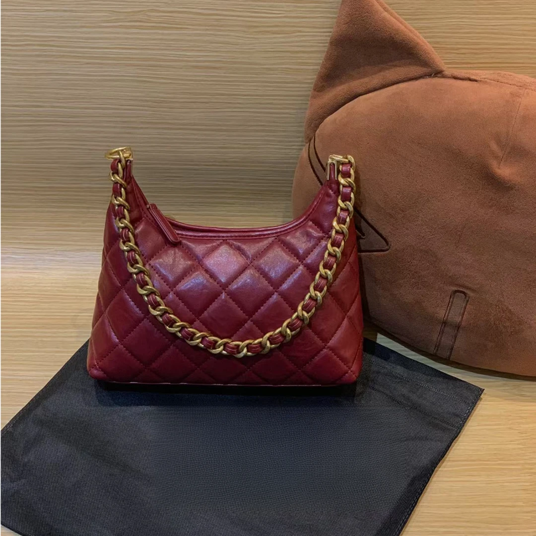 Y-27*9*23CM精致小巧链条包单肩斜跨手提包2866红