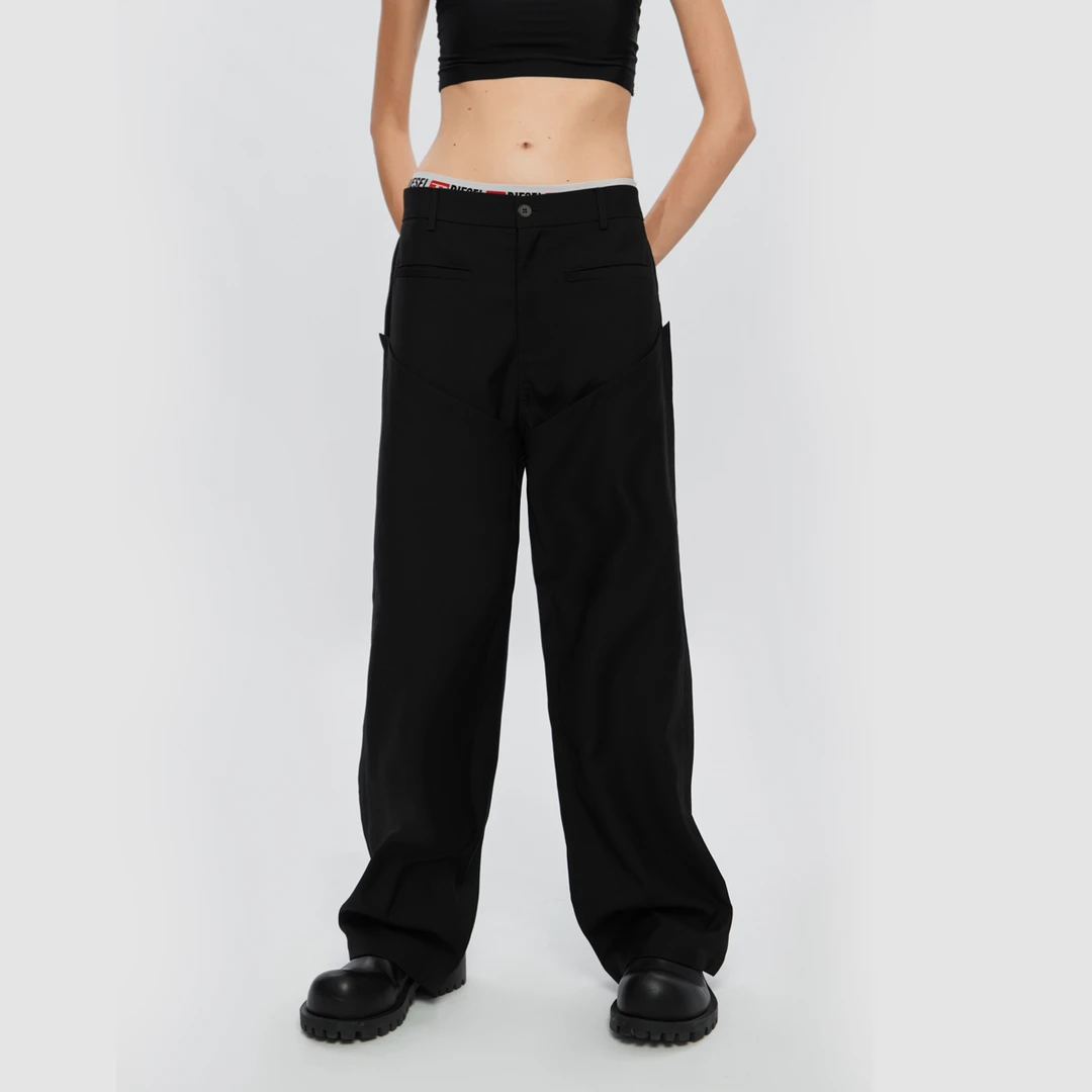 ESAT 贴片双裤管直筒西装裤 长裤