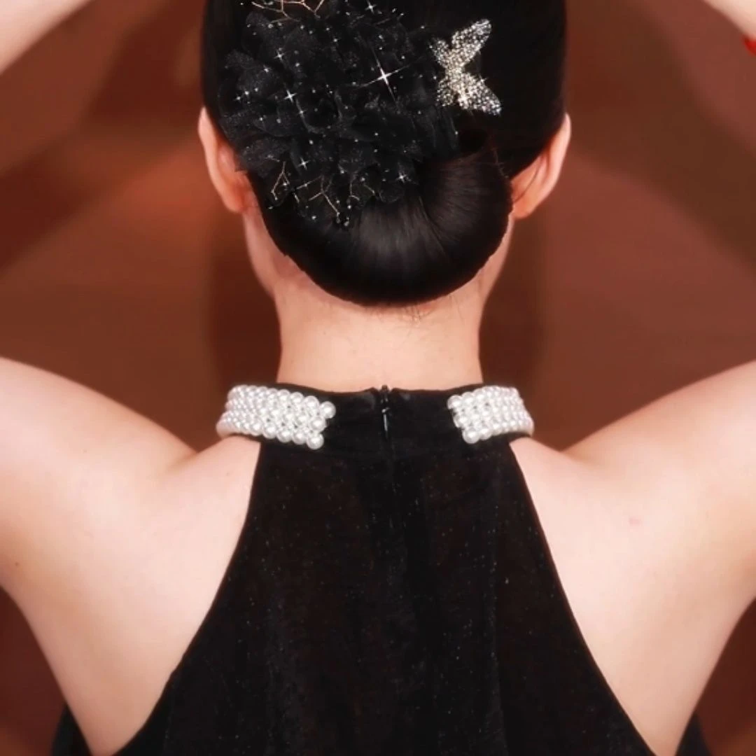 【H饰界】满天星花朵盘发器懒人神器丸子头发夹黑色精致扭扭夹头饰