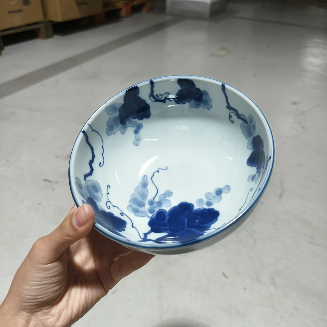 美浓烧染ぶどう収納碗014】日本进口陶土碗日式高颜值家用米饭碗