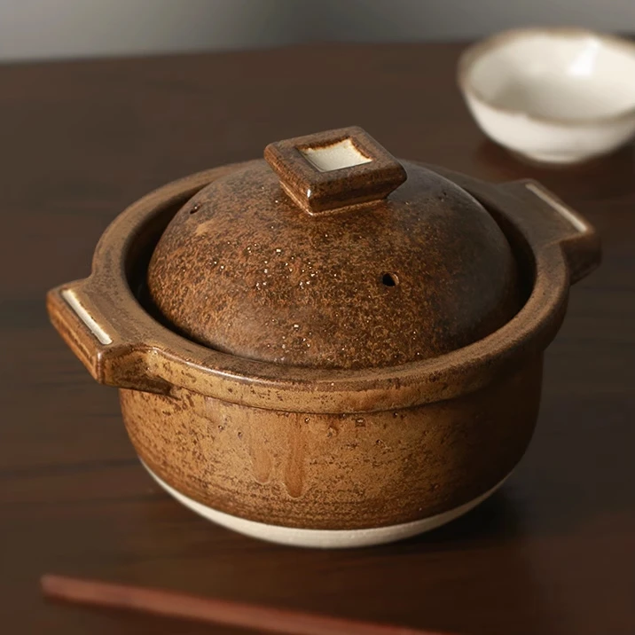 【1合】日本信乐烧原装进口家用沙锅砂锅炖锅米饭煲仔饭锅老式煲汤
