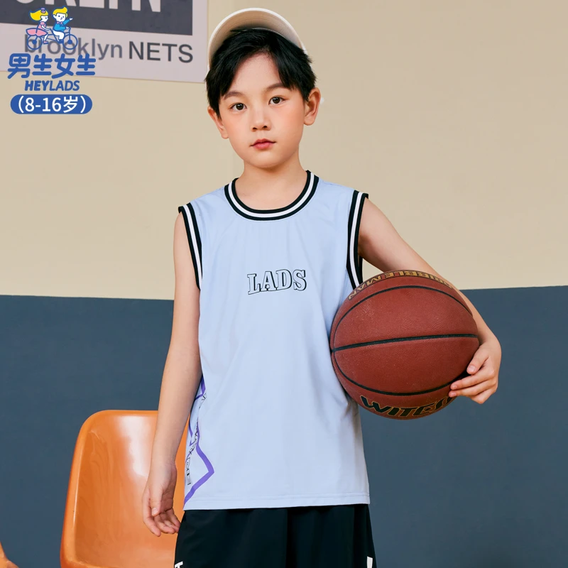 23042夏季透气薄款男大童无袖背心NJTBJ23042A