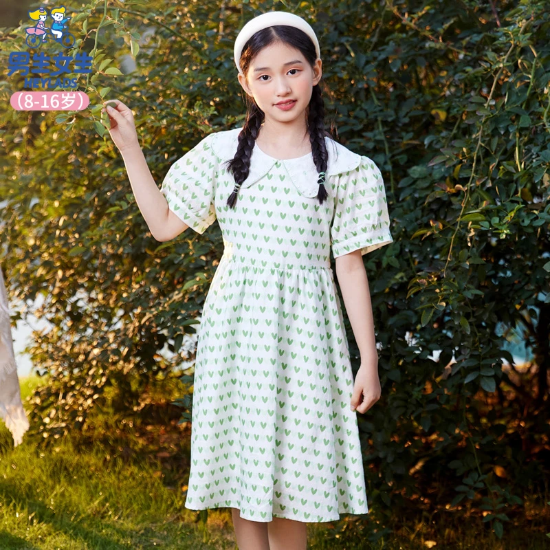 23531儿童夏季薄款时尚洋气女童中大童碎花连衣裙NDLCJ23531A