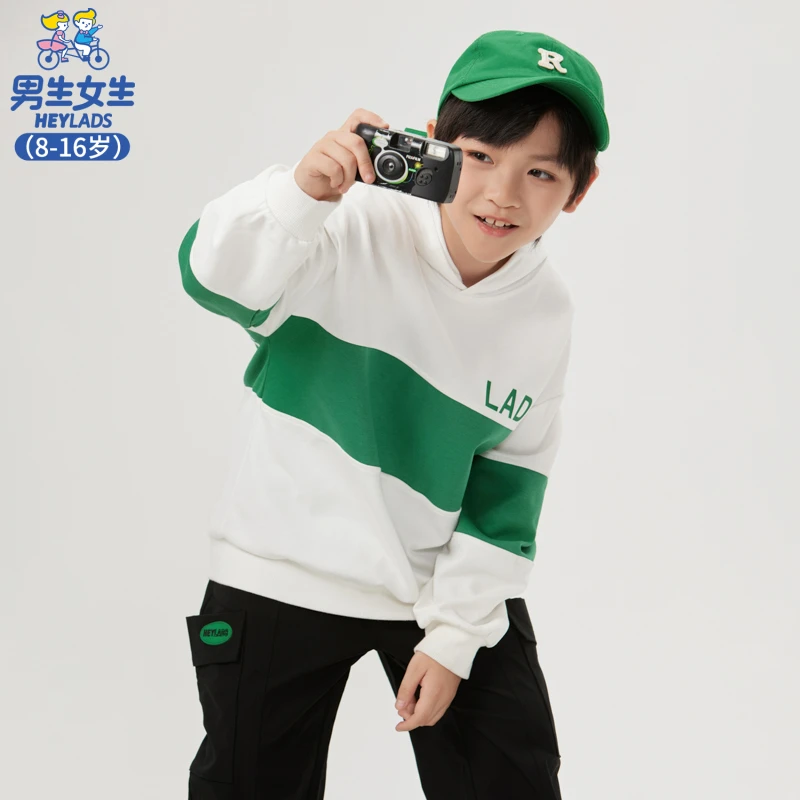 32009男大童秋季时尚休闲宽松长袖卫衣NJNCJ32009A