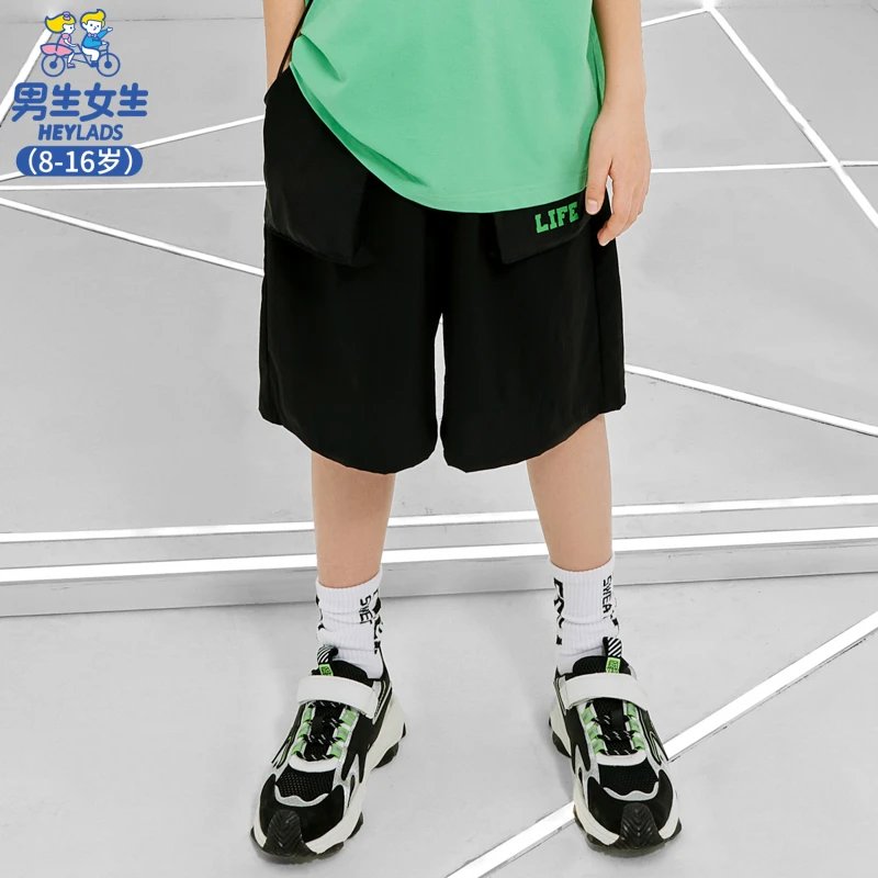 23028夏季薄款男大童宽松休闲中裤NPXBJ23028A