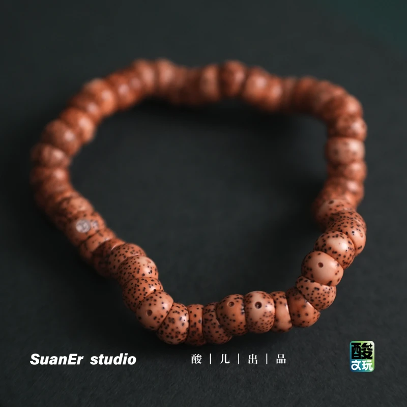 酸儿文玩·星月菩提精选级浅珀8*6大肠手持