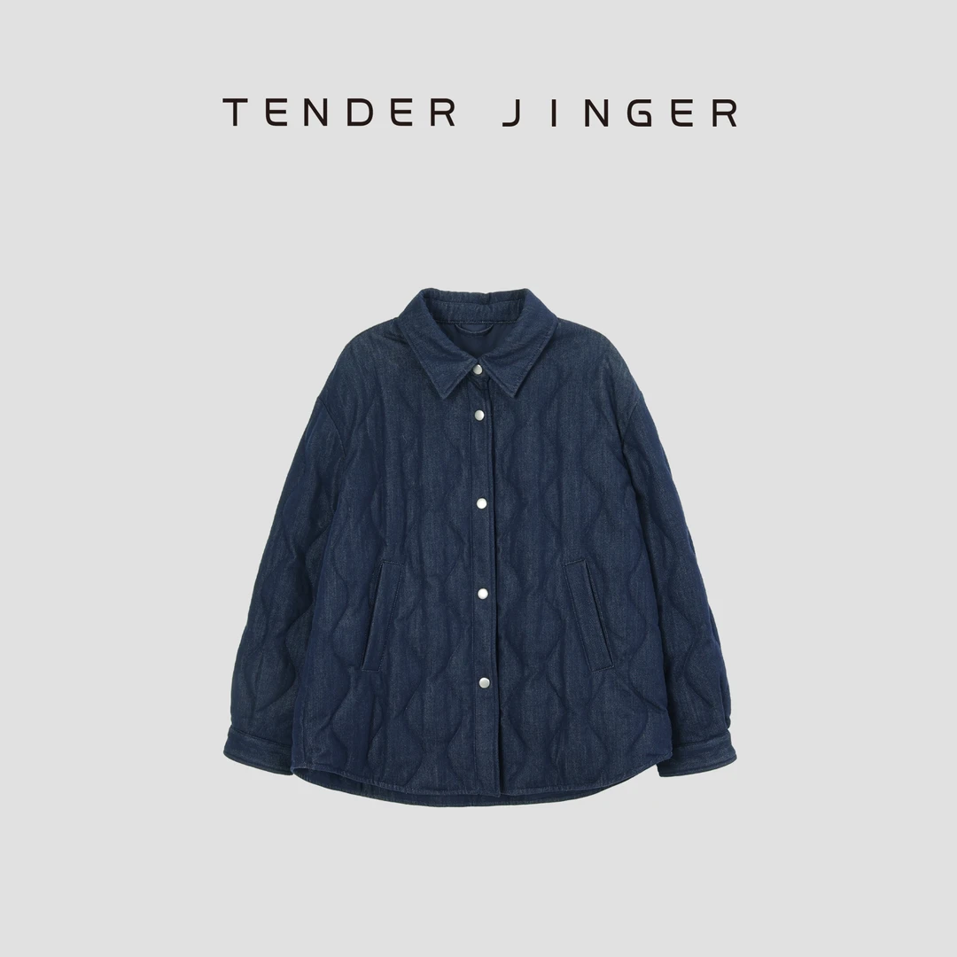 Tender Jinger 【专柜】土壤牛仔衬衫款鹅绒服 T44SHC78994