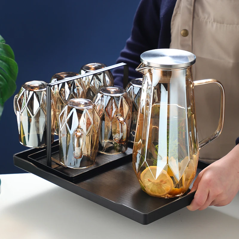 梵师茶具轻奢透明家用简约泡茶杯冷水壶喝水杯茶具轻奢透明家用