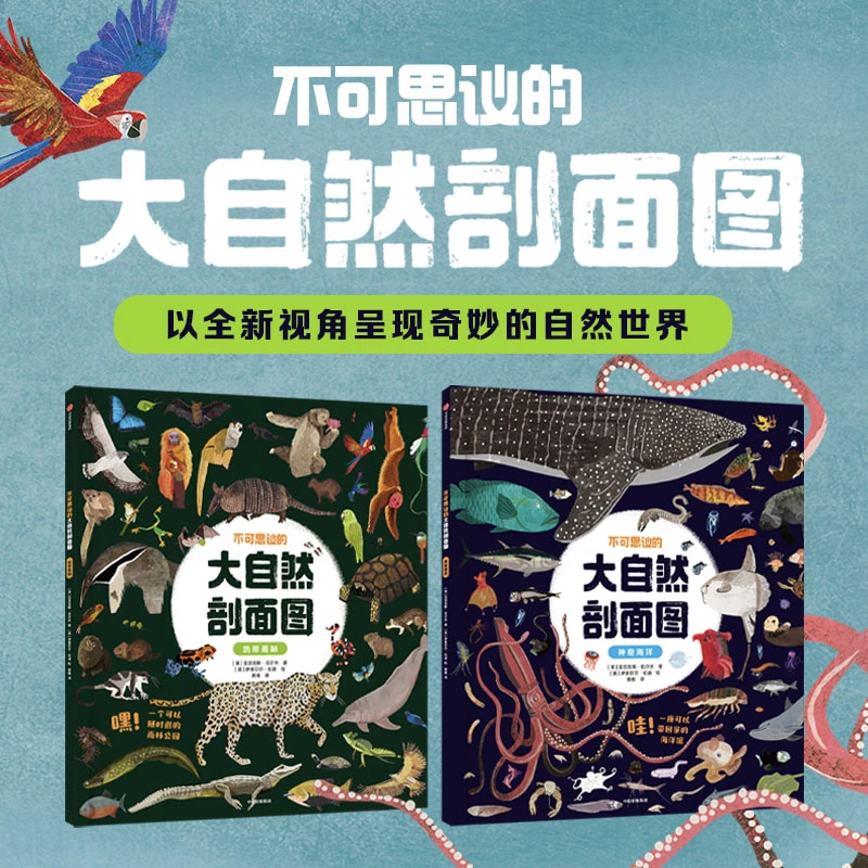 【中信童书】 不可思议的大自然剖面图  热带雨林+神奇海洋套装2册